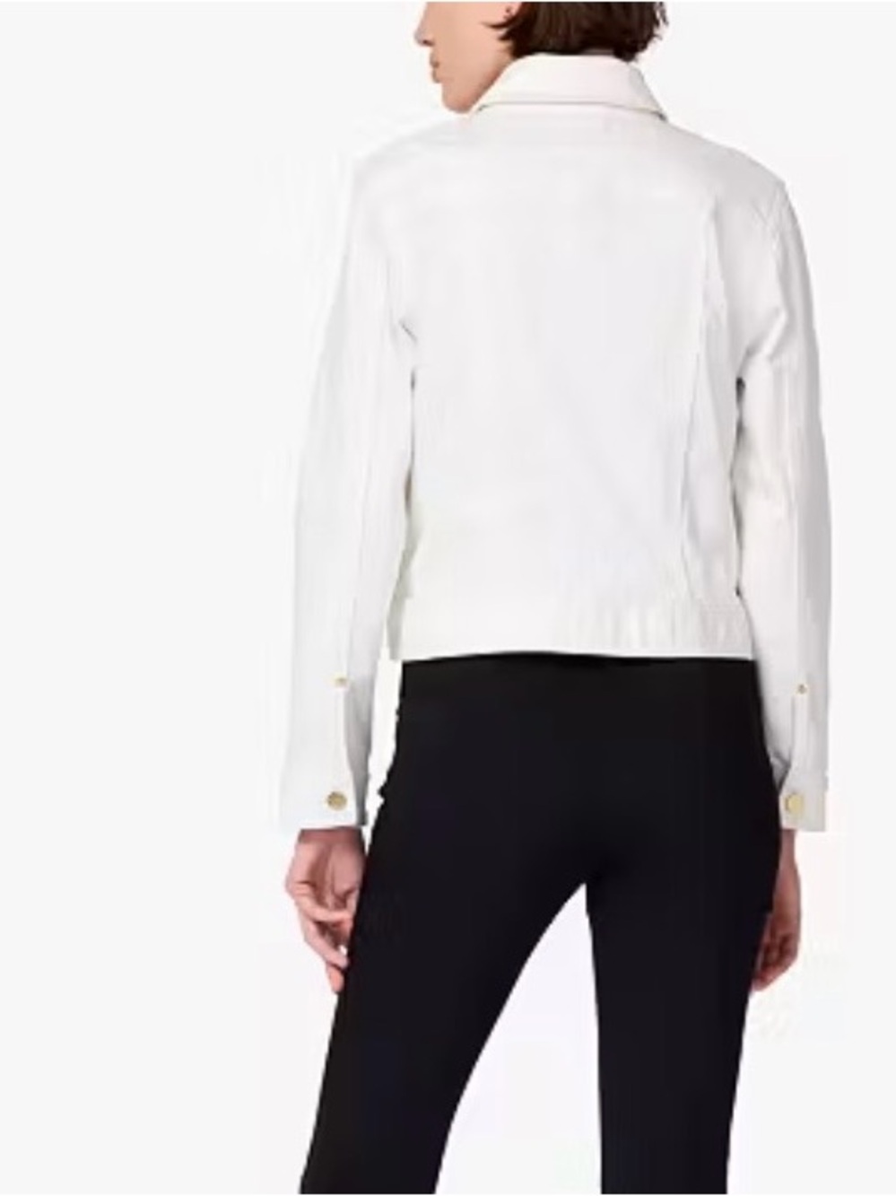 kate spade White Denim Jacket w/Pink Stripe Trim - Picture 4 of 9